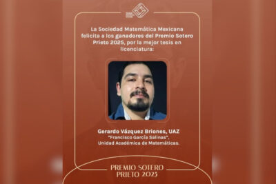 Matemático de la UAZ recibe galardón nacional por investigación