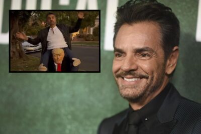 Eugenio Derbez causa sensación con disfraz que parodia a Donald Trump