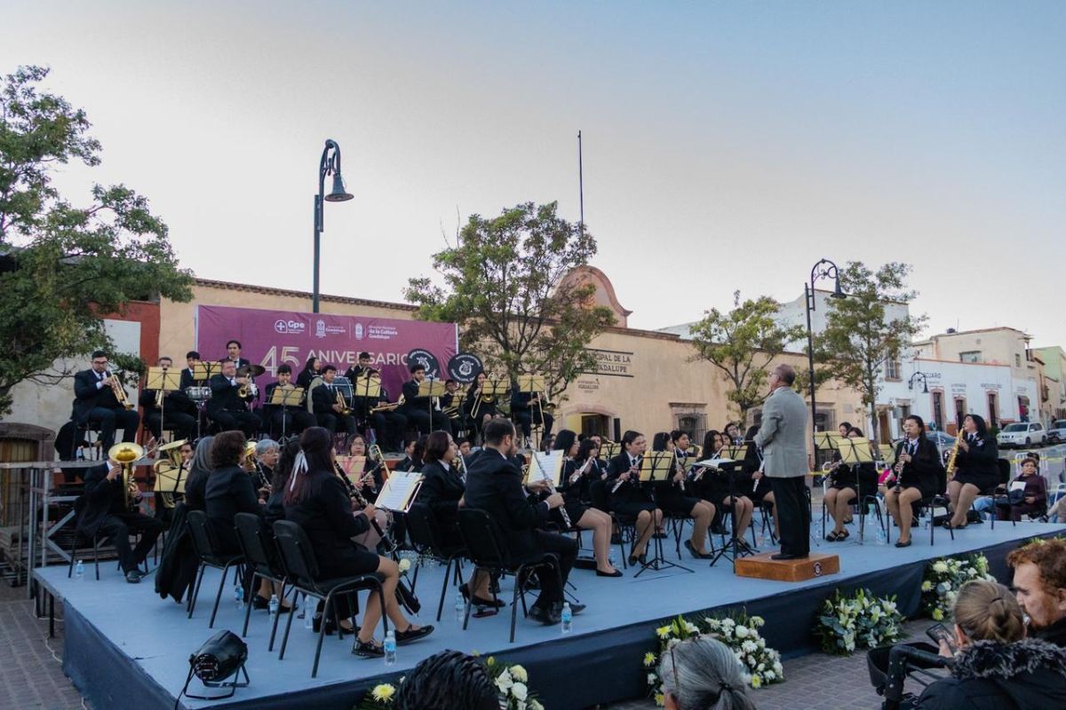 Encabeza Guadalupe festejo por el 45 aniversario de su Banda Sinfónica.