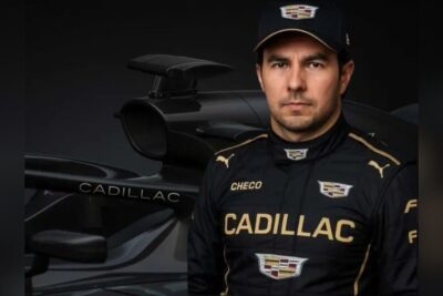 Checo Pérez muestra por primera vez los colores de Cadillac rumbo a la F1
