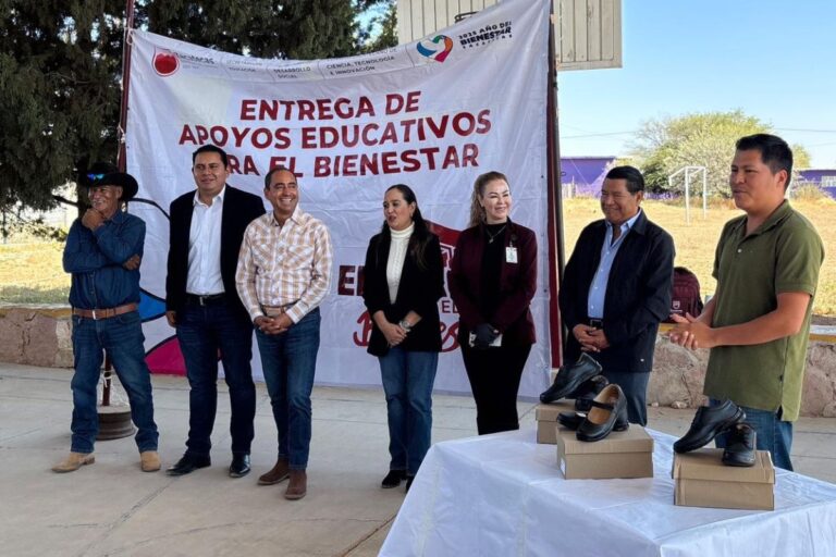 Refuerzan apoyo escolar en Guadalupe: avanza entrega de calzado a comunidades rurales