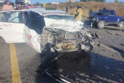 Mueren dos personas en choque frontal sobre la carretera Zacatecas–Cieneguillas