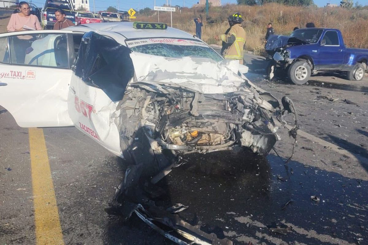 Mueren dos personas en choque frontal sobre la carretera Zacatecas–Cieneguillas