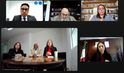 Pleno del Tribunal de Disciplina Judicial sostienen encuentro virtual con integrantes del Tribunal de Disciplina Judicial Federal