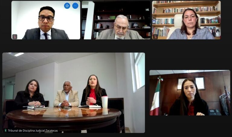Pleno del Tribunal de Disciplina Judicial sostienen encuentro virtual con integrantes del Tribunal de Disciplina Judicial Federal