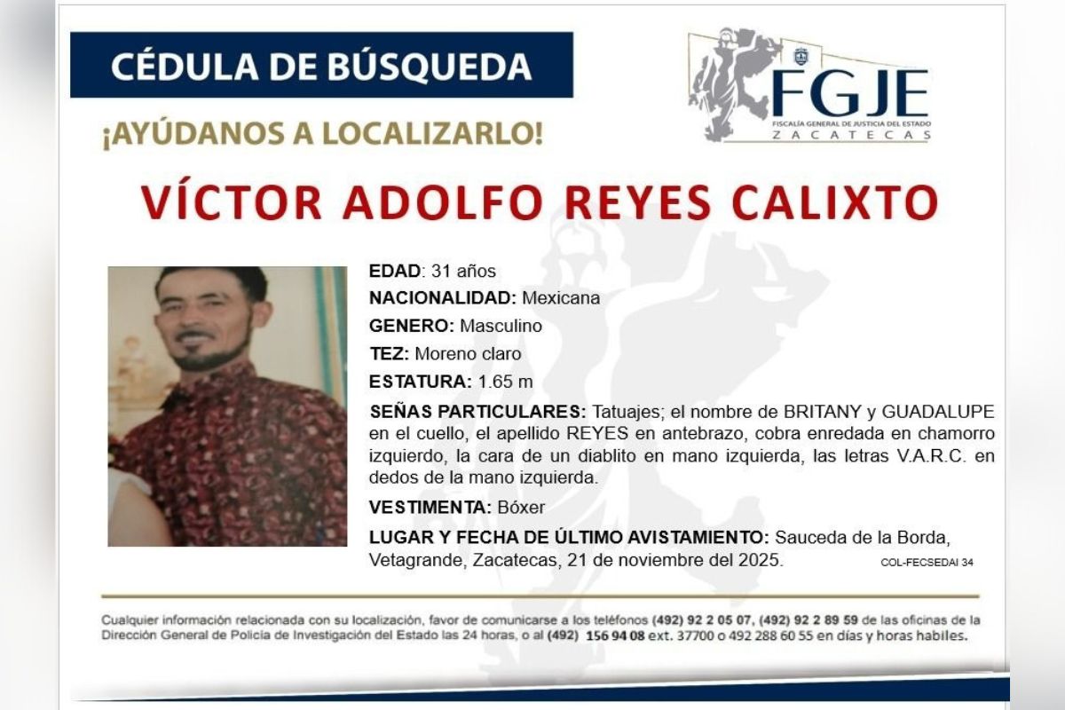 Fiscalía confirma cinco desapariciones en menos de 48 horas en Sauceda de la Borda.