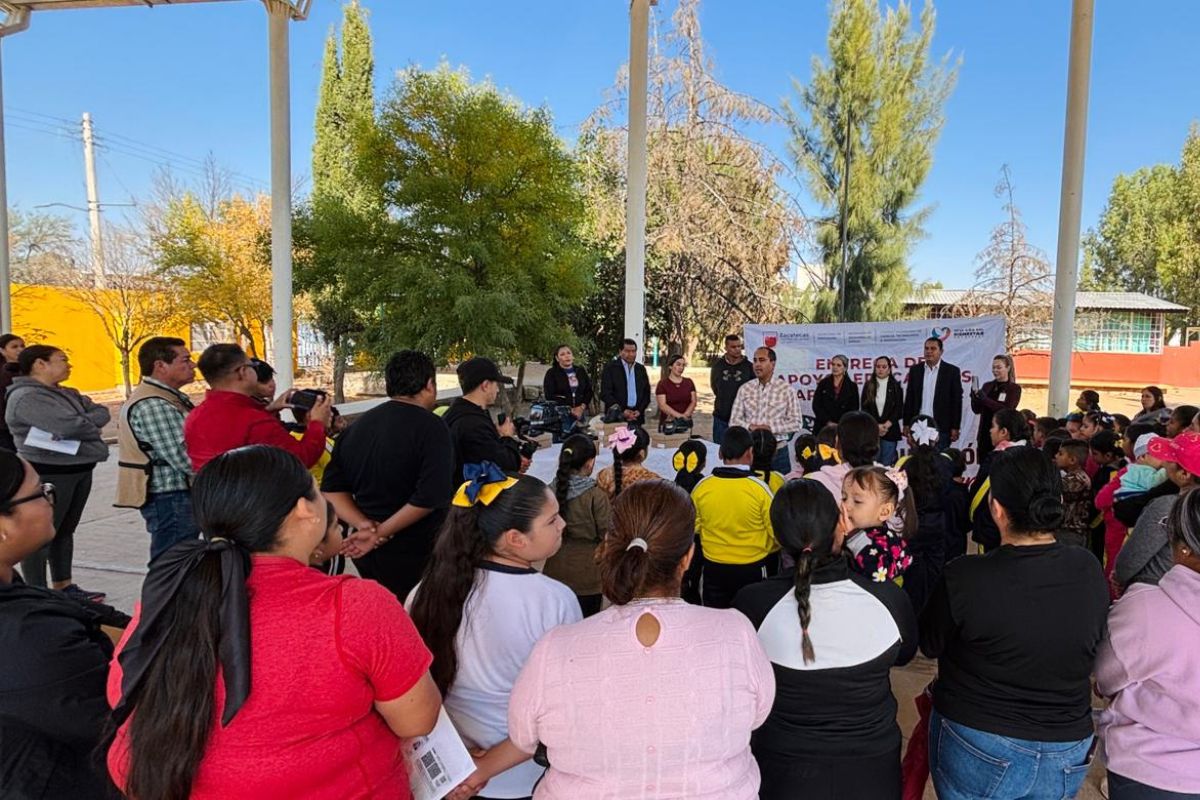 Refuerzan apoyo escolar en Guadalupe: avanza entrega de calzado a comunidades rurales.