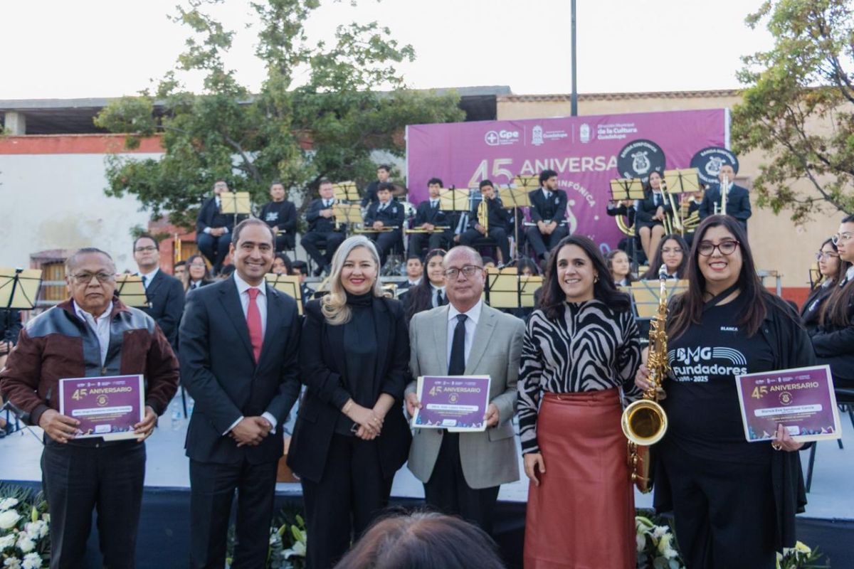 Encabeza Guadalupe festejo por el 45 aniversario de su Banda Sinfónica.