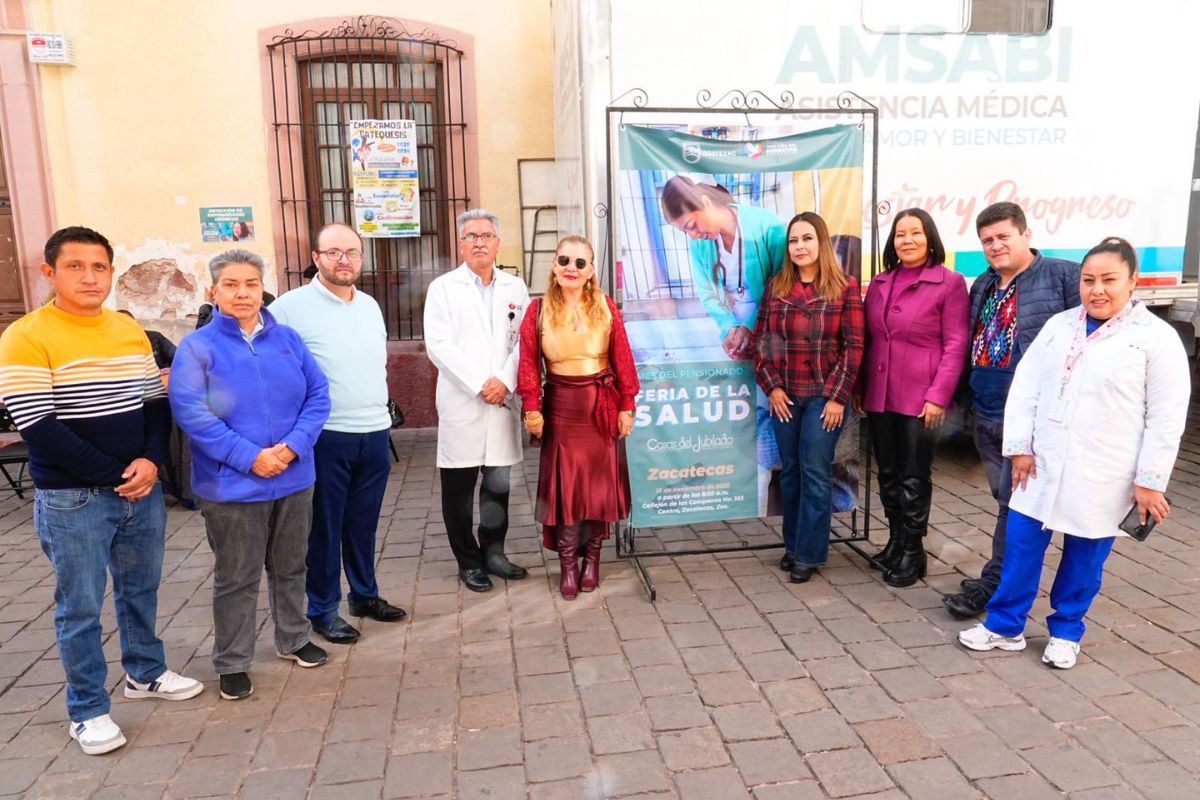 Issstezac acerca servicios médicos a jubilados con Feria de la Salud en tres municipios.