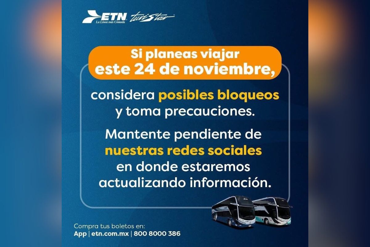 Líneas de autobuses alertan por bloqueos este lunes y piden anticipar viajes.