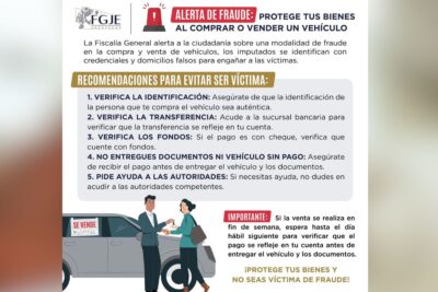 Alertan por fraudes en compra-venta de vehículos en Zacatecas
