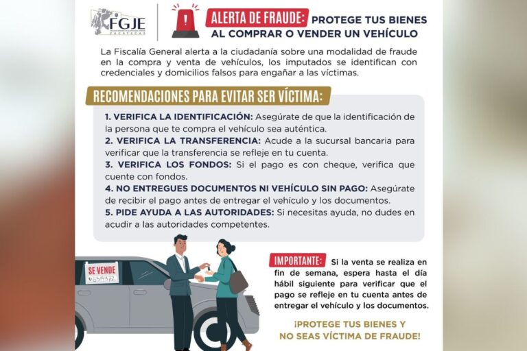 Alertan por fraudes en compra-venta de vehículos en Zacatecas