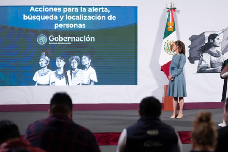 Sheinbaum fortalece el sistema nacional de búsqueda de personas