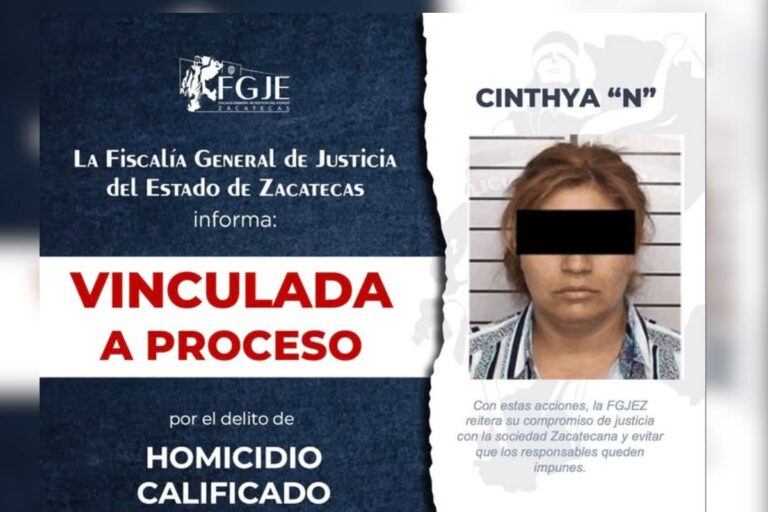 Detienen a Cinthya “N” por homicidio en Fresnillo; FGJEZ avanza en investigación