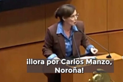 Lilly Téllez estalla contra Noroña en el Senado por el asesinato de Carlos Manzo
