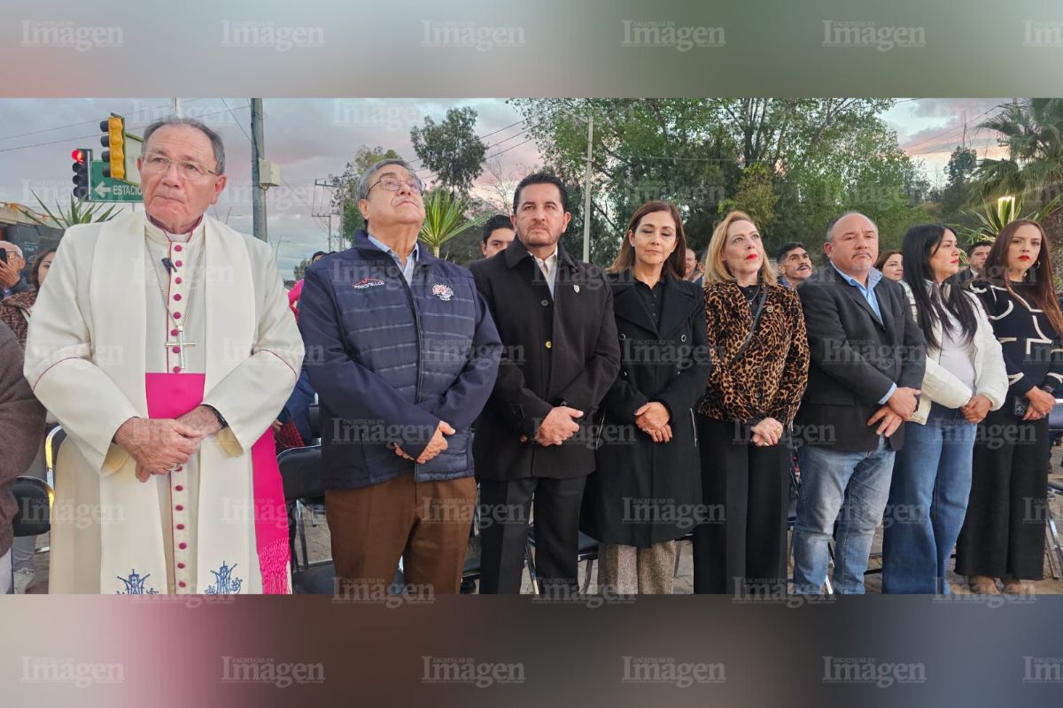 Obispo de Zacatecas bendice Monumento en honor a la Virgen de Guadalupe en Fresnillo.