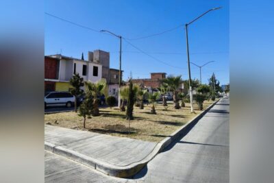 Llevan a cabo jornada intensiva de limpieza y desmalezado en el camellón de la calle Gómez