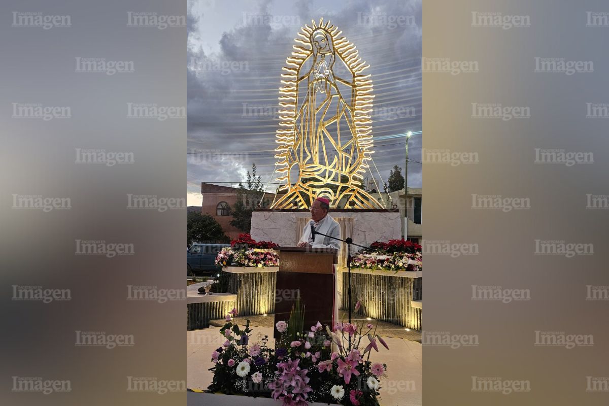 Obispo de Zacatecas bendice Monumento en honor a la Virgen de Guadalupe en Fresnillo.