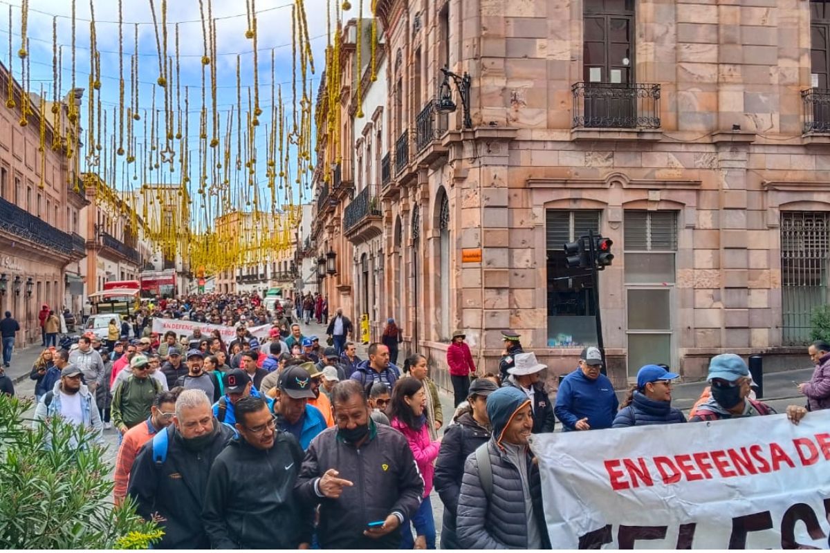 SITTEZ se moviliza en Zacatecas y exige respaldo del Congreso para defender derechos laborales