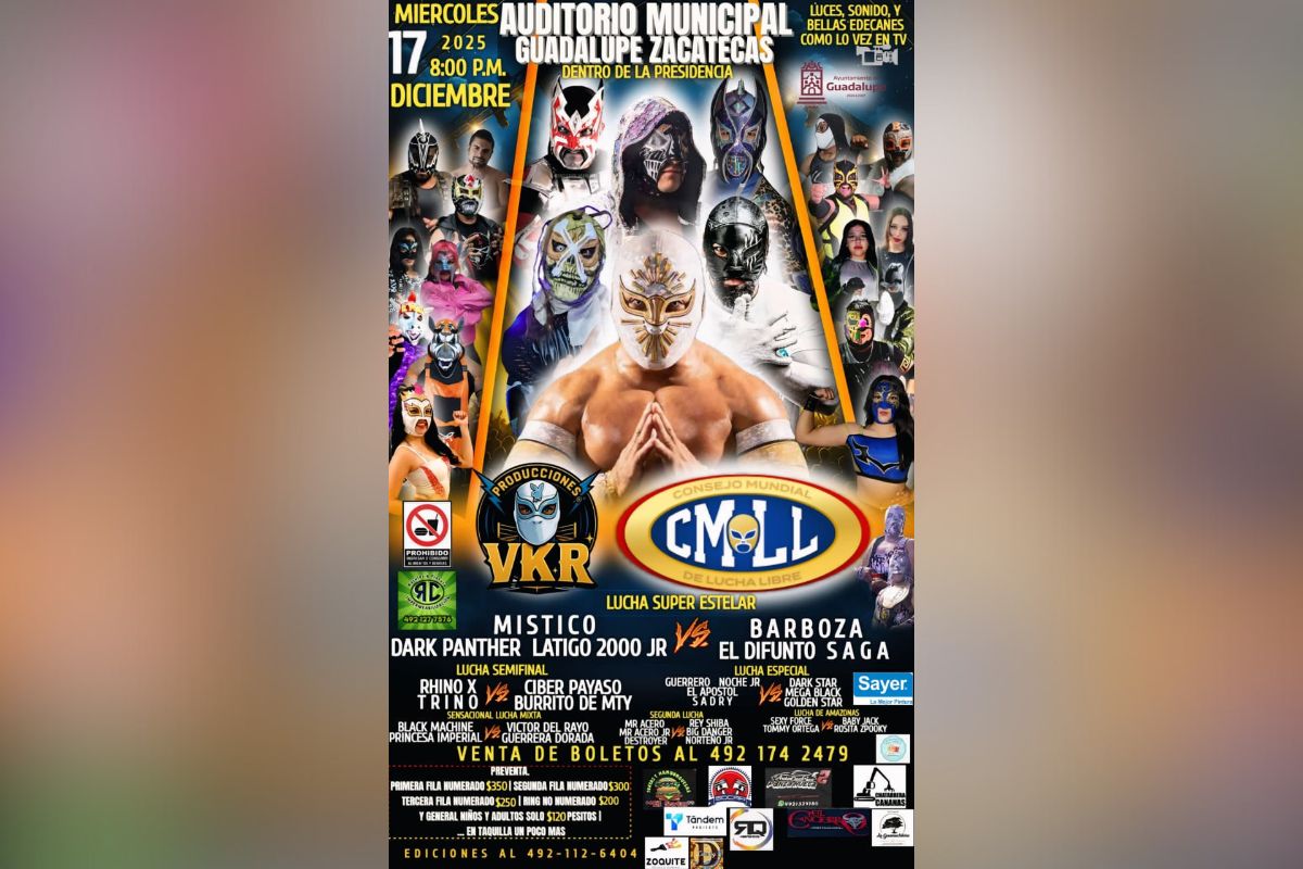 Místico llega a Guadalupe con función “Súper Estelar” que promete encender el ring.