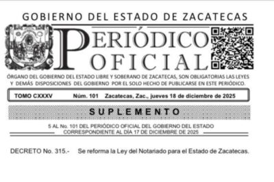 Publican reforma de Ley del Notariado; entra en vigor este sábado