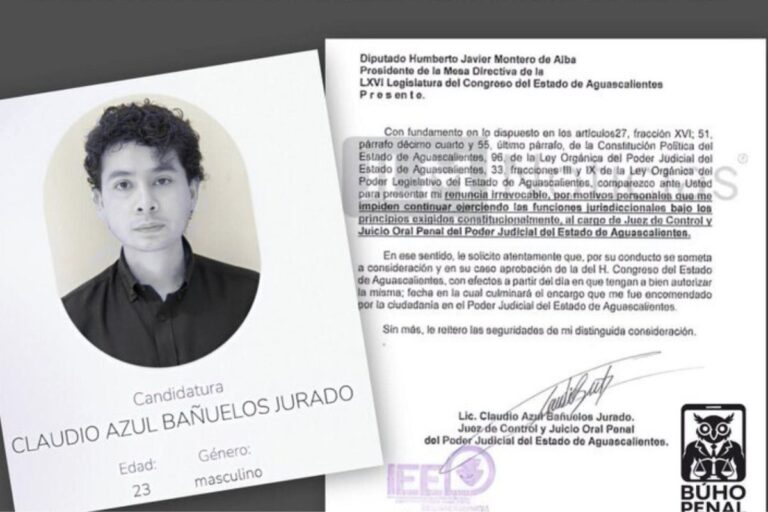 Juez de 24 años renuncia tras equivocación que se viralizó en audiencia
