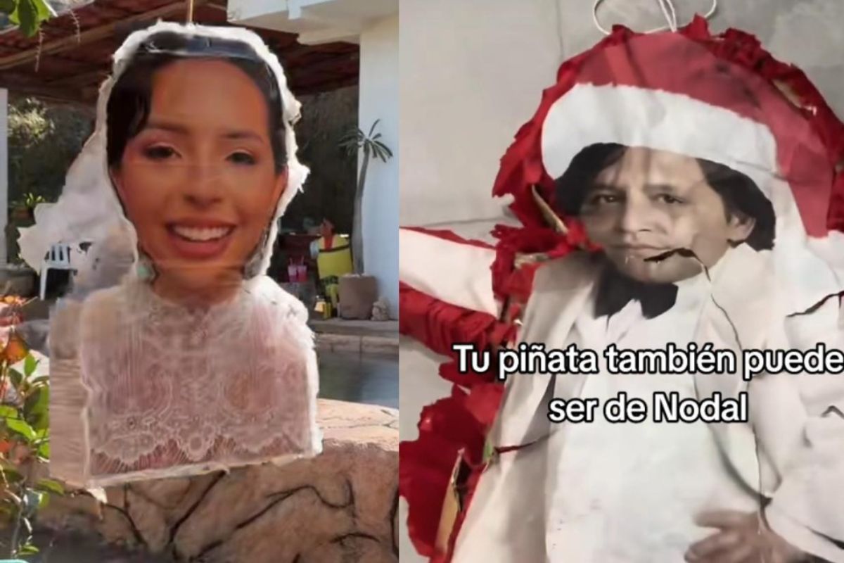 Piñatas de Ángela Aguilar y Christian Nodal: el trend viral que divide opiniones en las posadas de 2025