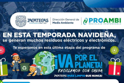 Invita Ayuntamiento de Zacatecas a reciclar residuos electrónicos en temporada navideña
