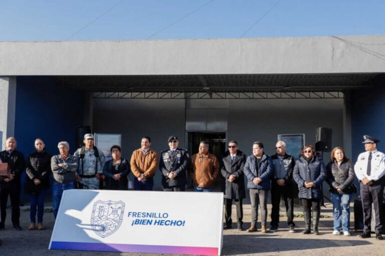 Refuerzan seguridad en Fresnillo con rehabilitación de caseta y entrega de equipo a la Policía Municipal