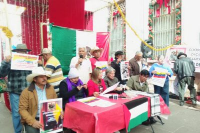 Protestan  zacatecanos contra intervención de EU a Venezuela