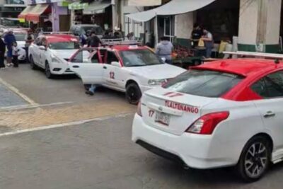 Taxistas de Tlaltenango protestan contra monopolio y falta transparencia