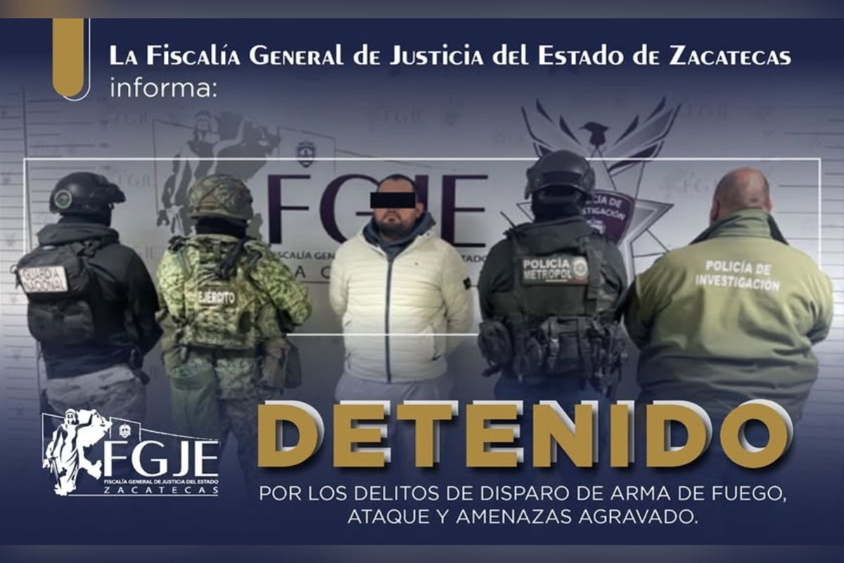 Autoridades detienen a un hombre y aseguran armas durante cateo en Guadalupe