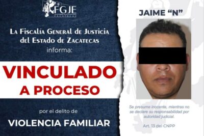 Vinculan a proceso a Jaime “N” por violencia familiar en Guadalupe