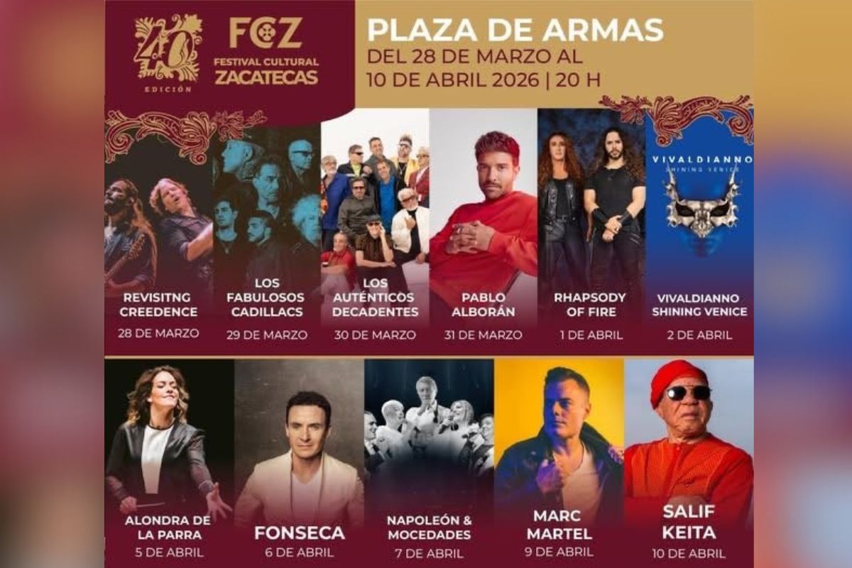 Festival Cultural Zacatecas 2026: Conoce el programa general de la edición 40