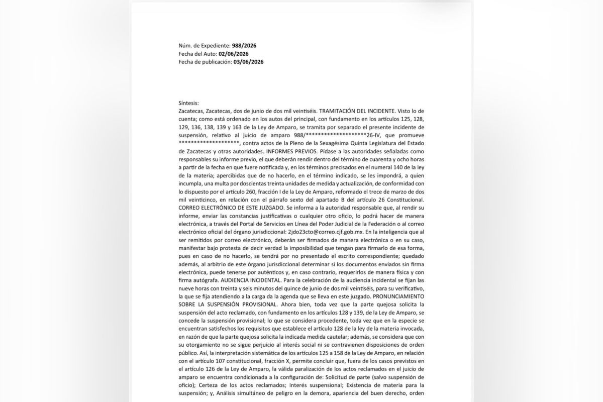 Juez limita funciones de auditora en Issstezac