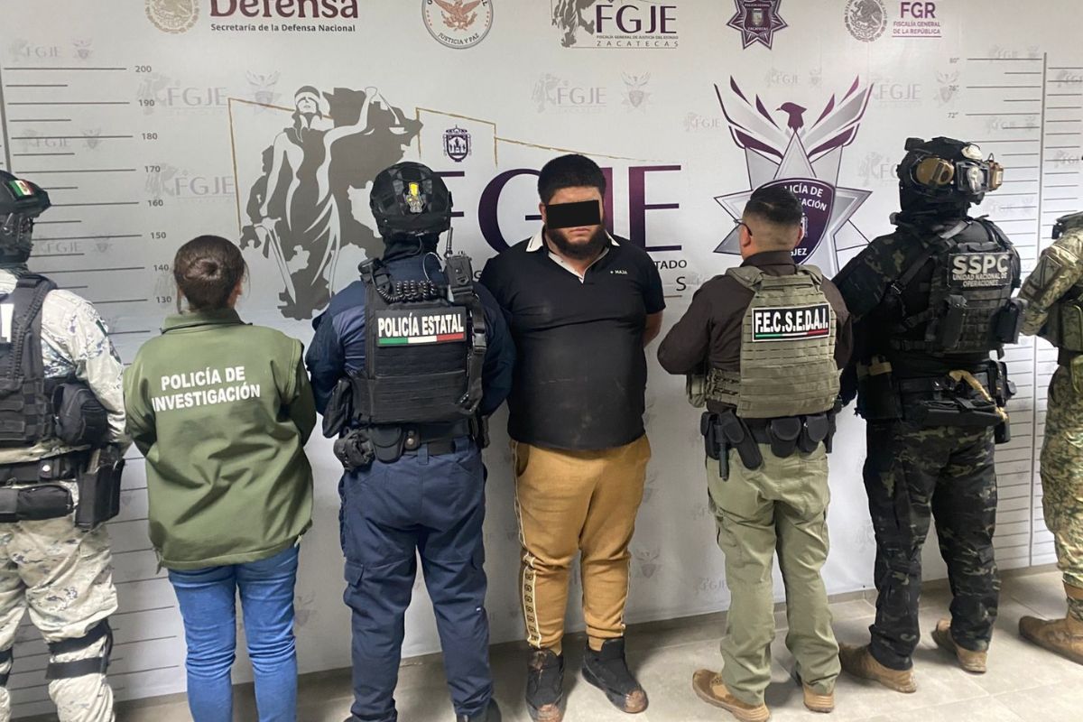 Detienen en Guadalupe a presunto extorsionador; comerciantes lo señalan por cobro de piso