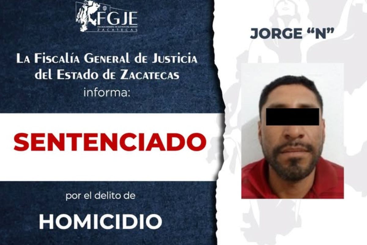 Dan 20 años de prisión a homicida por asesinato cometido en Susticacán