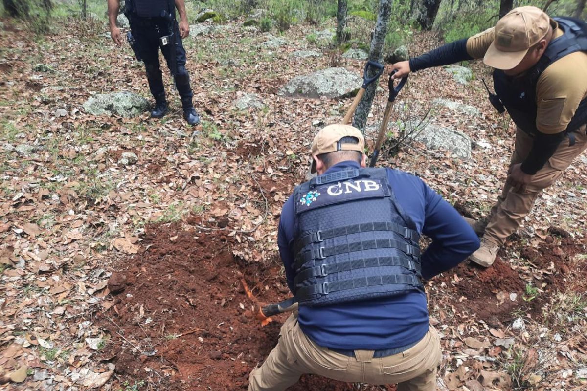 Localizan restos óseos durante búsqueda forense en la sierra de Tepechitlán