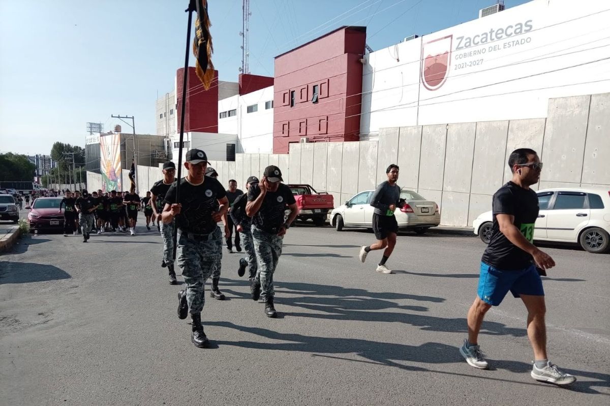Guardia Nacional conmemora su séptimo aniversario con carrera familiar en Zacatecas.