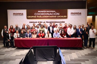 Santos González asiste a reunión nacional de Morena con coordinadores parlamentarios