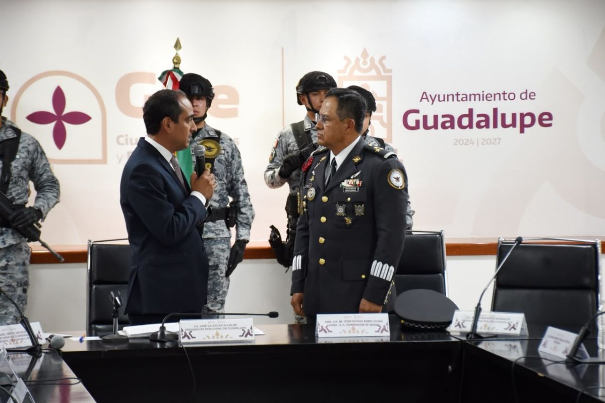 Cabildo de Guadalupe reconoce labor de la Guardia Nacional en su séptimo aniversario.