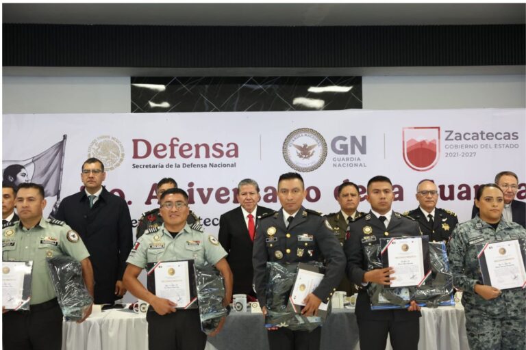 Autoridades reconocen a la Guardia Nacional por su contribución a la seguridad en su séptimo aniversario