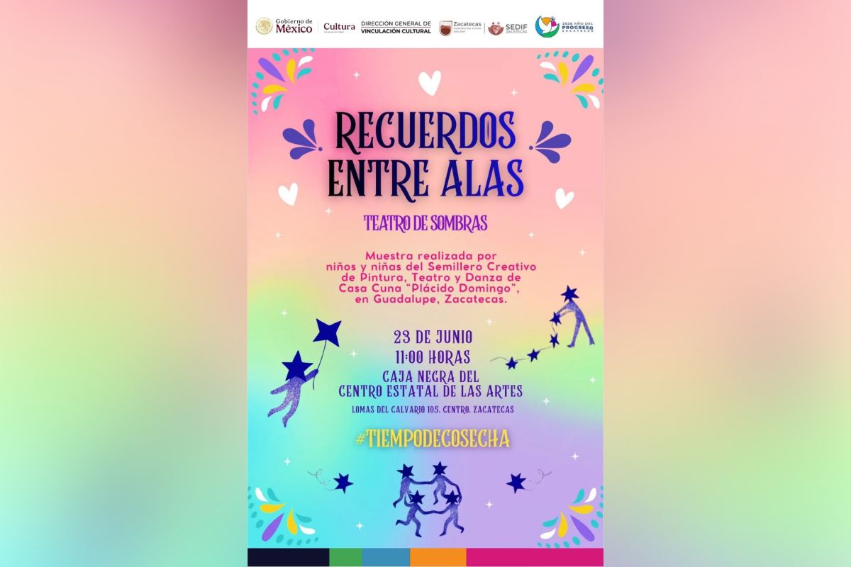 Niñas y niños de Casa Cuna Plácido Domingo llevarán al escenario la muestra de teatro de sombras “Recuerdos entre Alas”