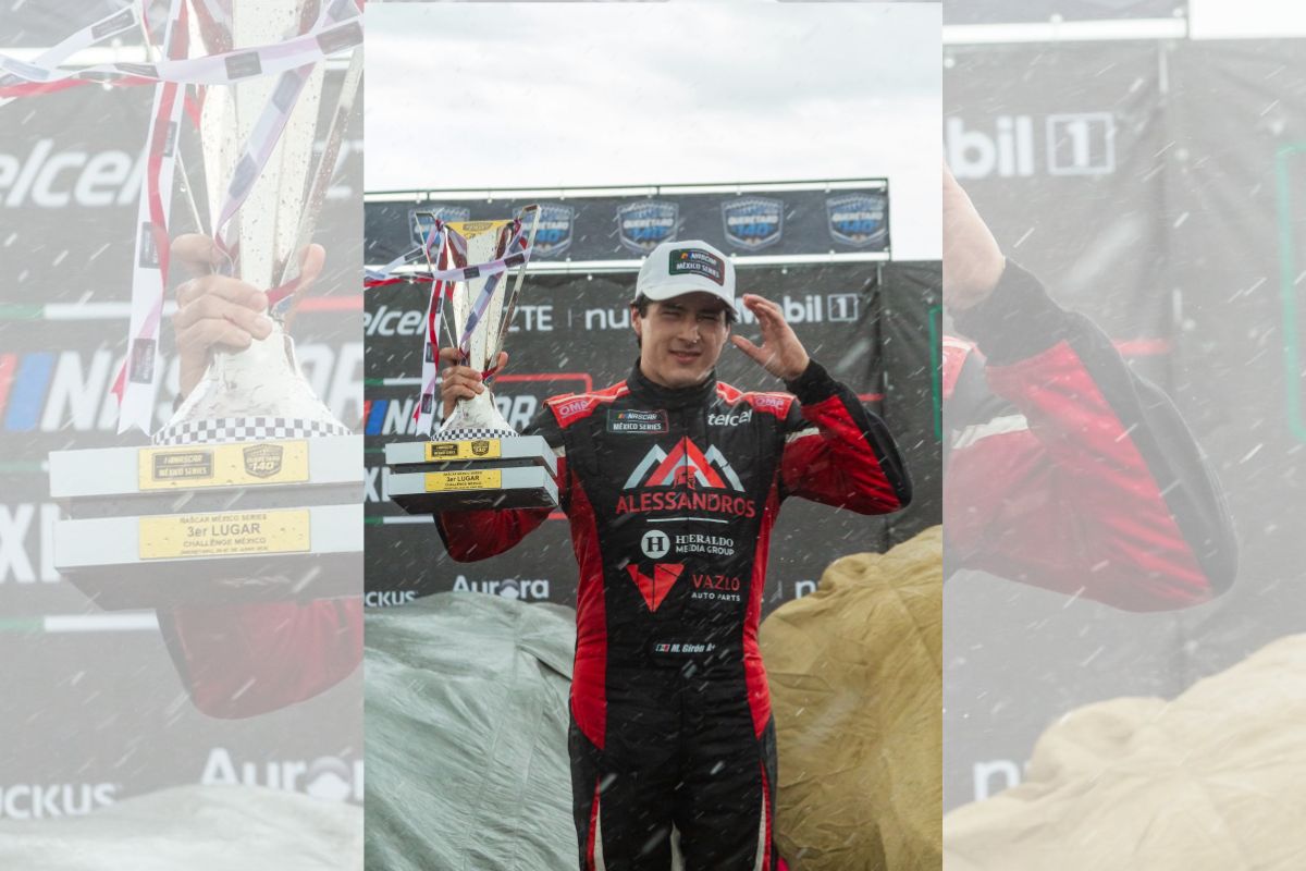 Mateo Girón no ha ganado este año una carrera en la NASCAR Challenge pero logra un tercer lugar
