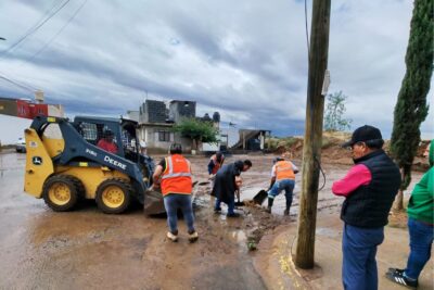 Atiende Ayuntamiento de Guadalupe afectaciones por lluvias en Villas del Vergel