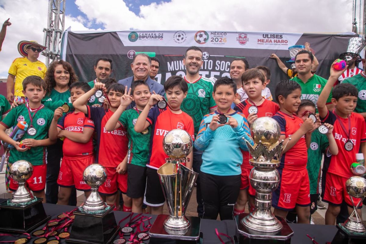Más de 600 niñas y niños participan en el Mundialito Social Zacatecas.