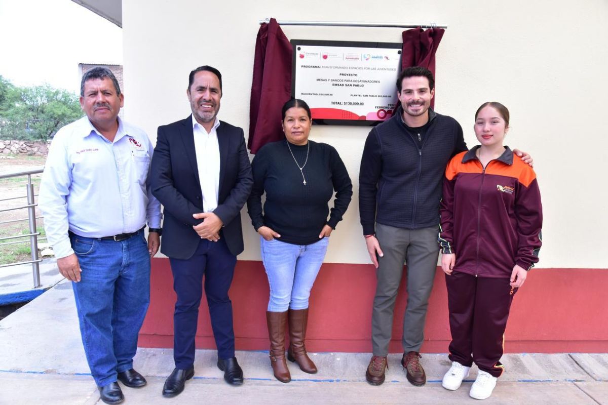 Entrega Gobierno de Zacatecas desayunador estudiantil en Pánfilo Natera para fortalecer el bienestar de las juventudes.