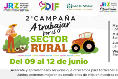 Acercan servicios a más comunidades de Jerez con “Trabajemos Juntos por el Sector Rural”