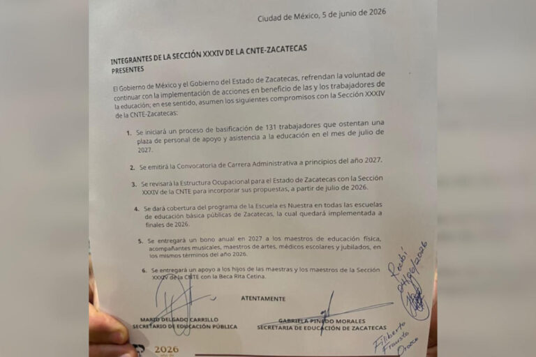 Autoridades educativas presentan acuerdos en beneficio del magisterio zacatecano