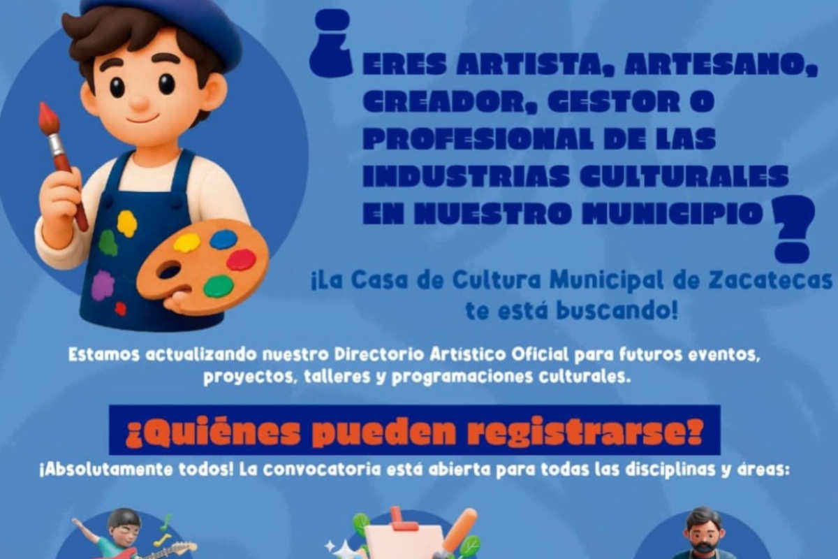 Casa de Cultura Municipal amplía registro de artistas para fortalecer la oferta cultural de Zacatecas